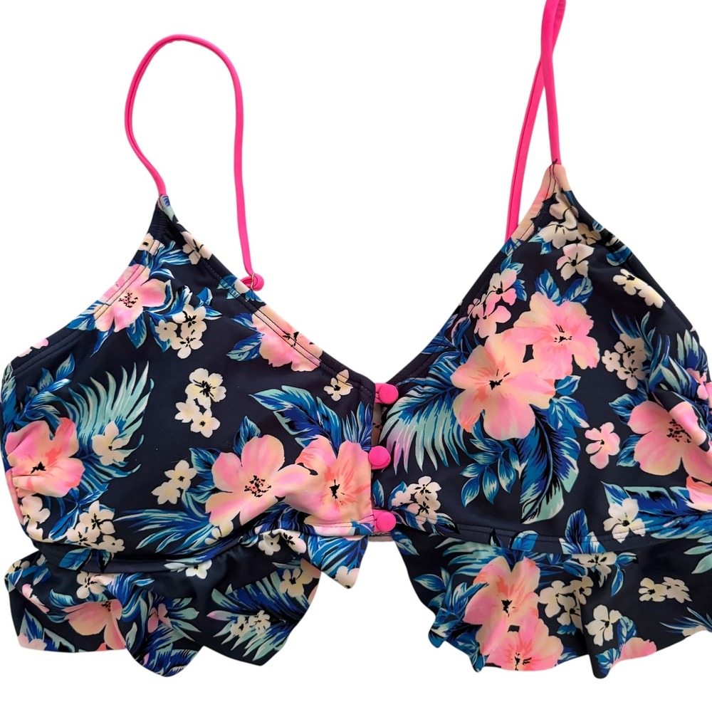 ARIZONA Jean Co Navy‎ Pink Floral Ladies Bikini Top, XXL